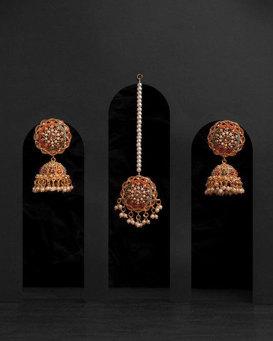 Glamourous Jhumka Earrings with Bindiya