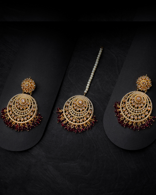 Earrings with Bindiya