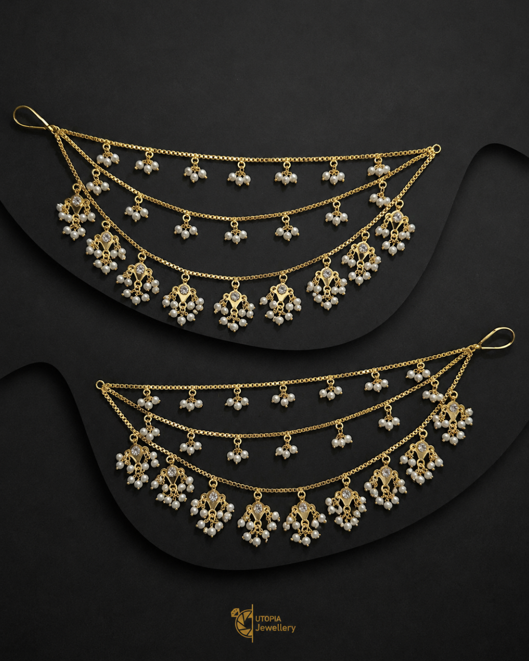 Trendy Earrings Three Layer Sahara