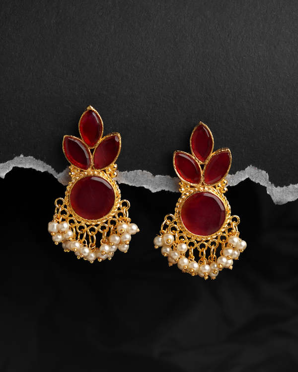 Stone Flower Studs
