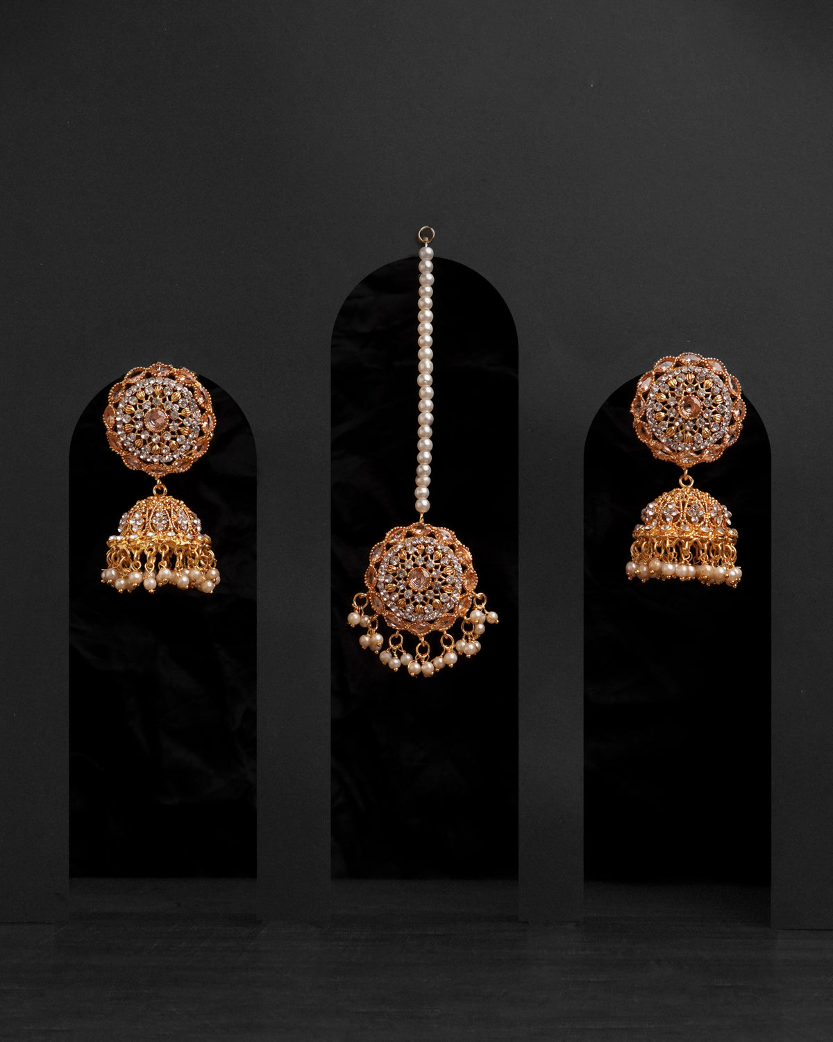 Glamourous Jhumka Earrings with Bindiya