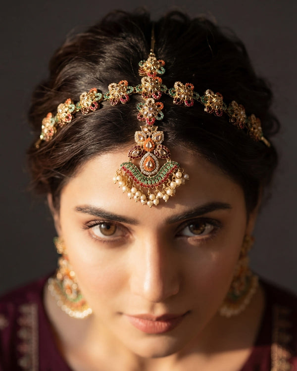 Sheesh Pati with Earrings