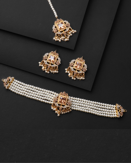 Zircon Choker Necklace