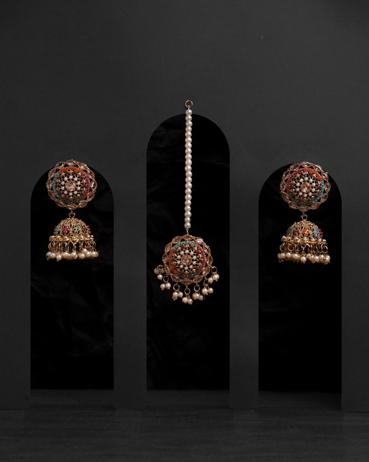 Glamourous Jhumka Earrings with Bindiya
