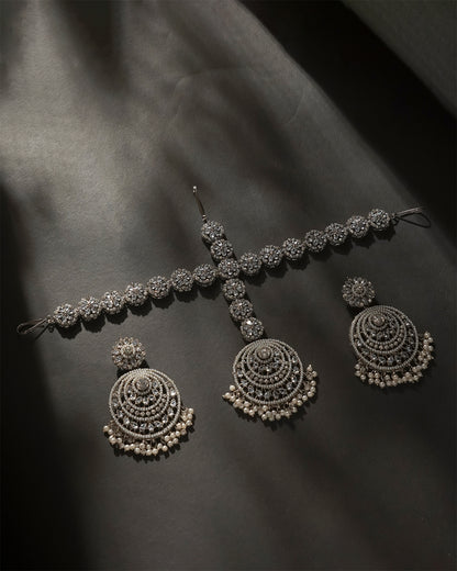 Nauratan Sheesh Pati Earrings