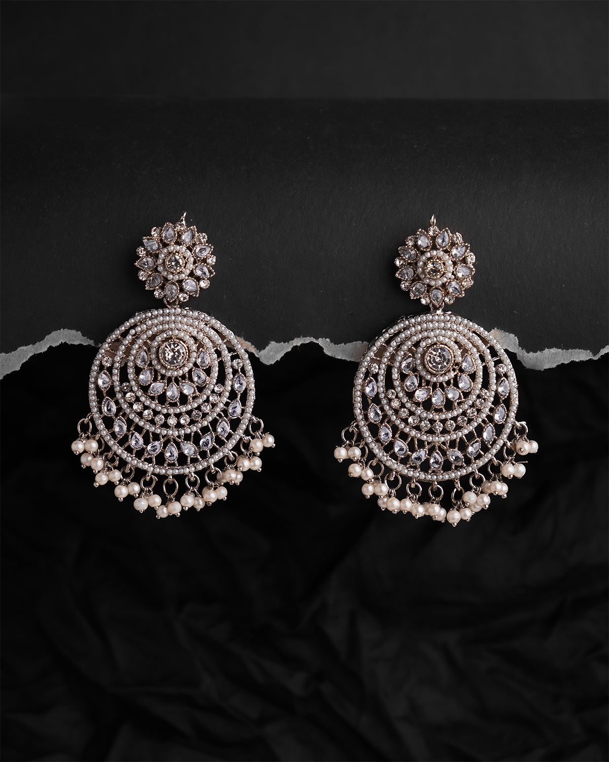 Nauratan Sheesh Pati Earrings