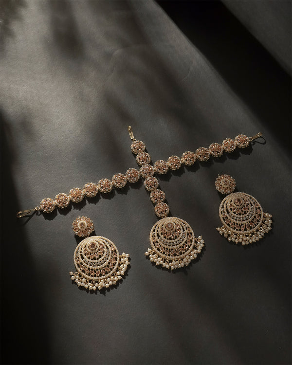 Nauratan Sheesh Pati Earrings