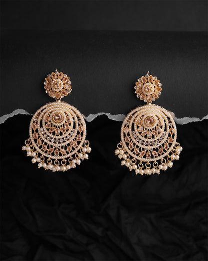 Nauratan Sheesh Pati Earrings