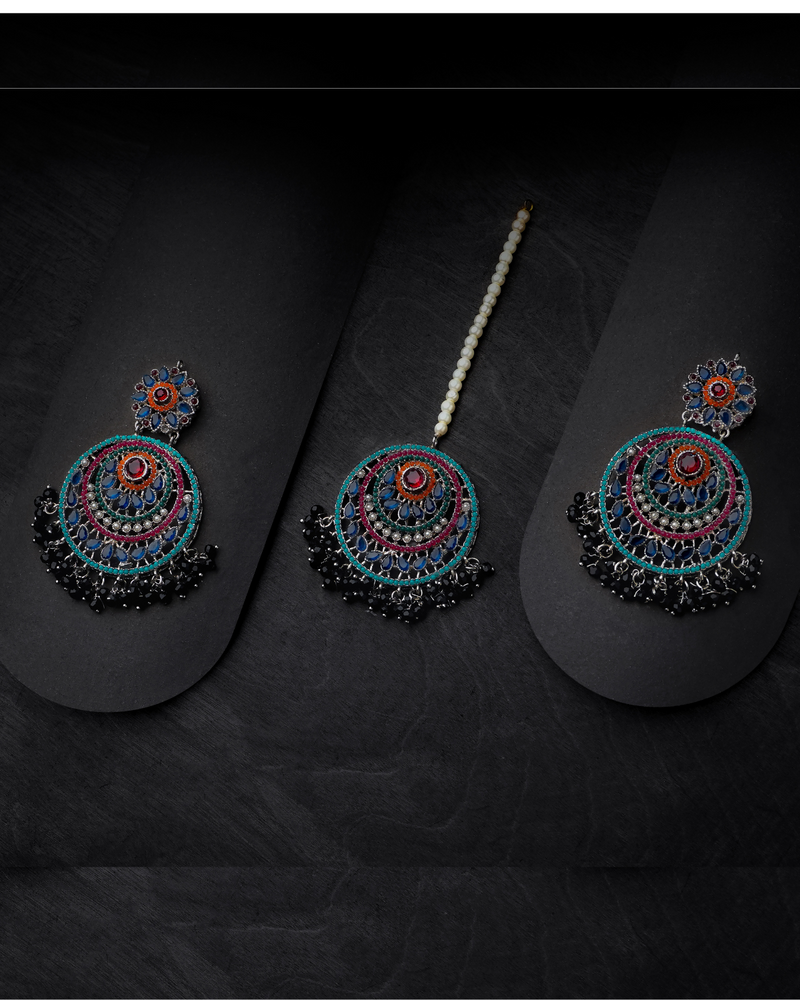 Earrings with Bindiya