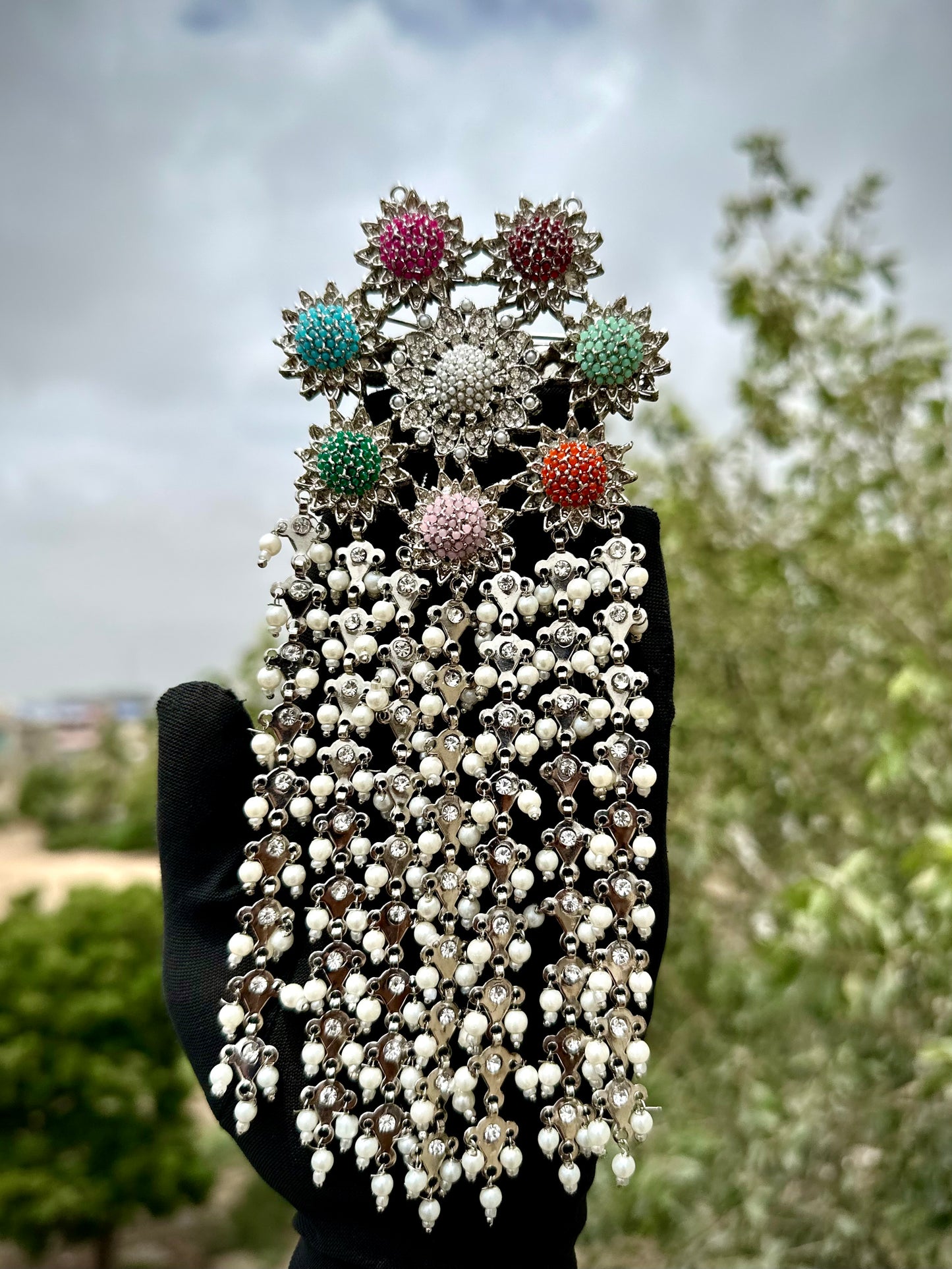 Trendy Shaahi Sees Phool | Jhumar | Headpiece | Hair Bunch | Tasni all in one