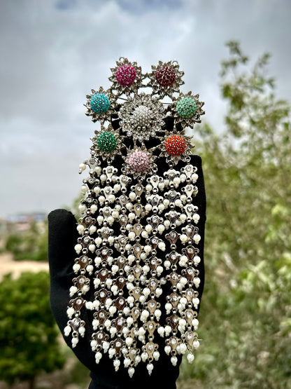 Trendy Shaahi Sees Phool | Jhumar | Headpiece | Hair Bunch | Tasni all in one