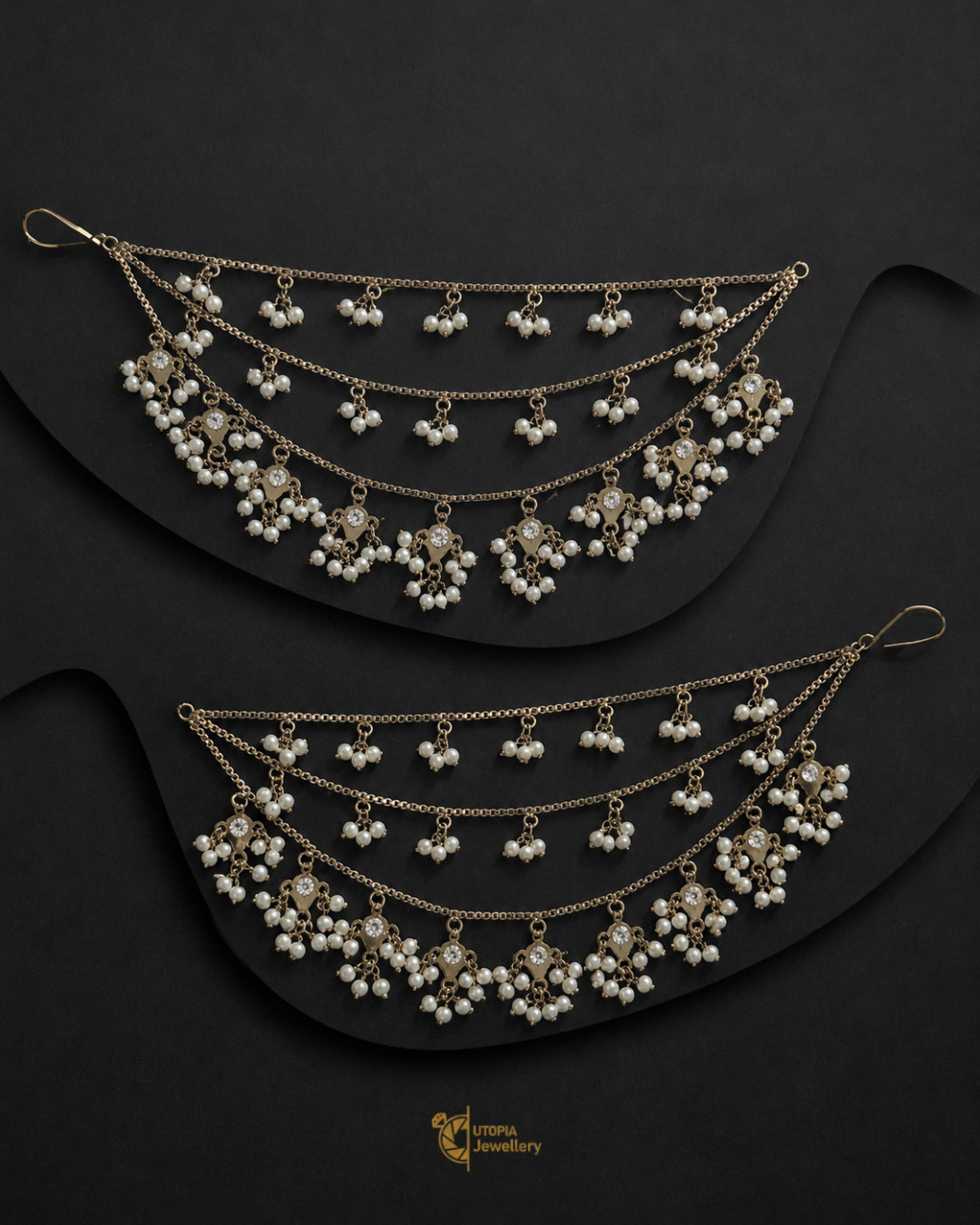 Trendy Earrings Three Layer Sahara
