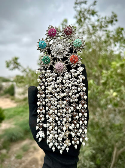 Trendy Shaahi Sees Phool | Jhumar | Headpiece | Hair Bunch | Tasni all in one