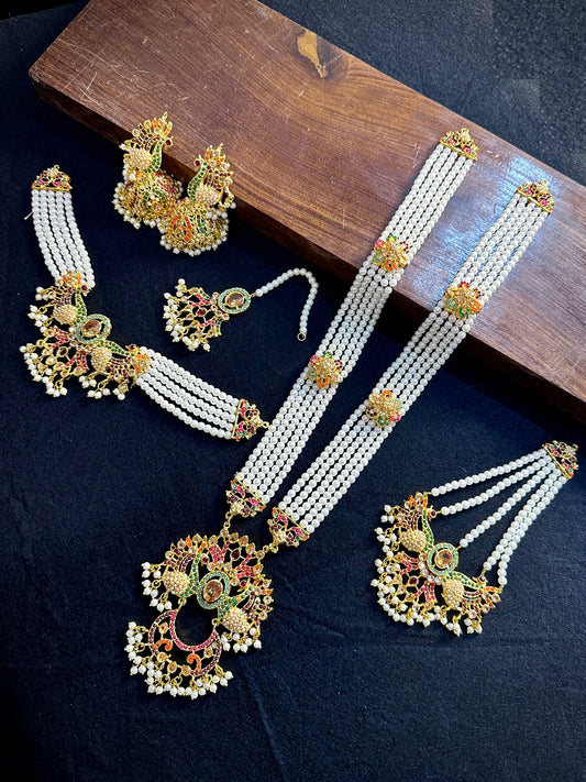 Moar Mahal Maala | Necklace | Jhumka | Jhumar | Bindiya