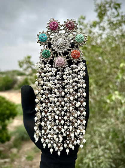 Trendy Shaahi Sees Phool | Jhumar | Headpiece | Hair Bunch | Tasni all in one
