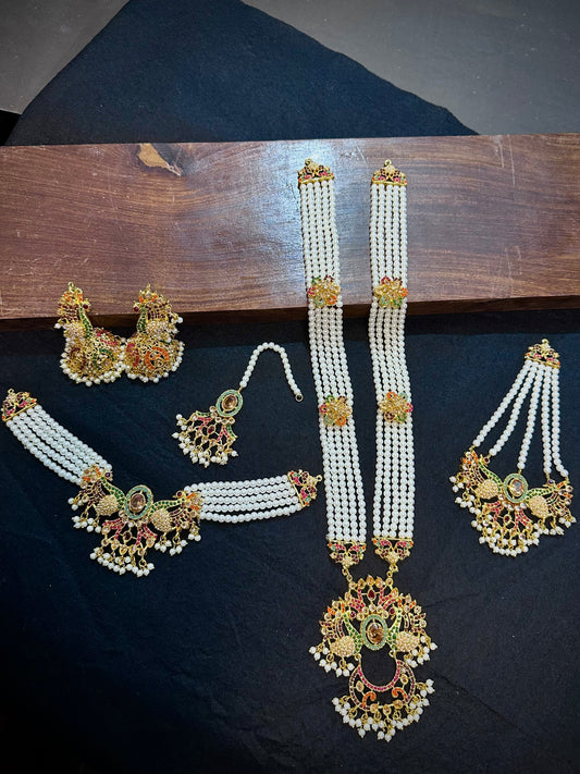 Moar Mahal Maala | Necklace | Jhumka | Jhumar | Bindiya