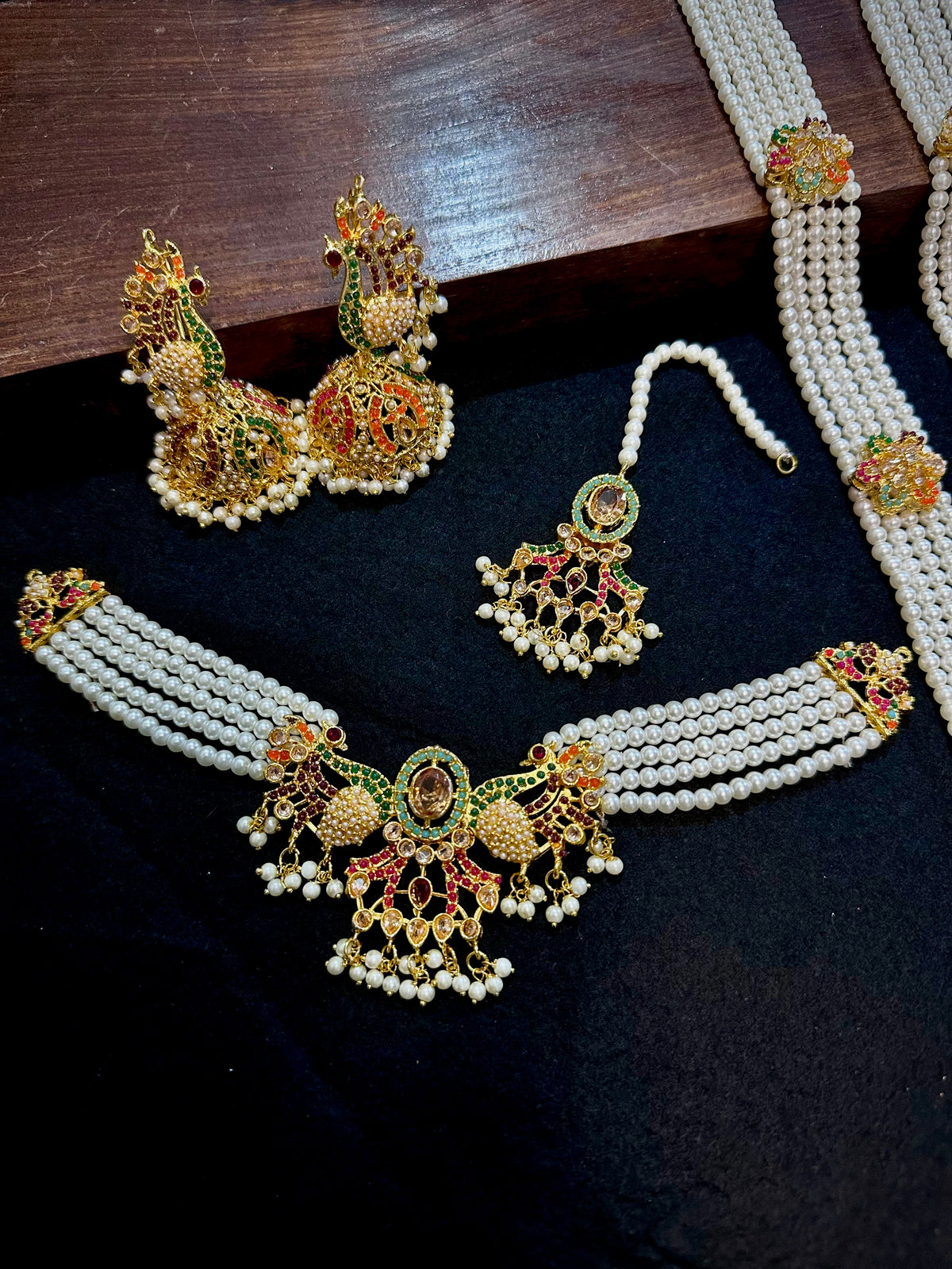 Moar Mahal Maala | Necklace | Jhumka | Jhumar | Bindiya