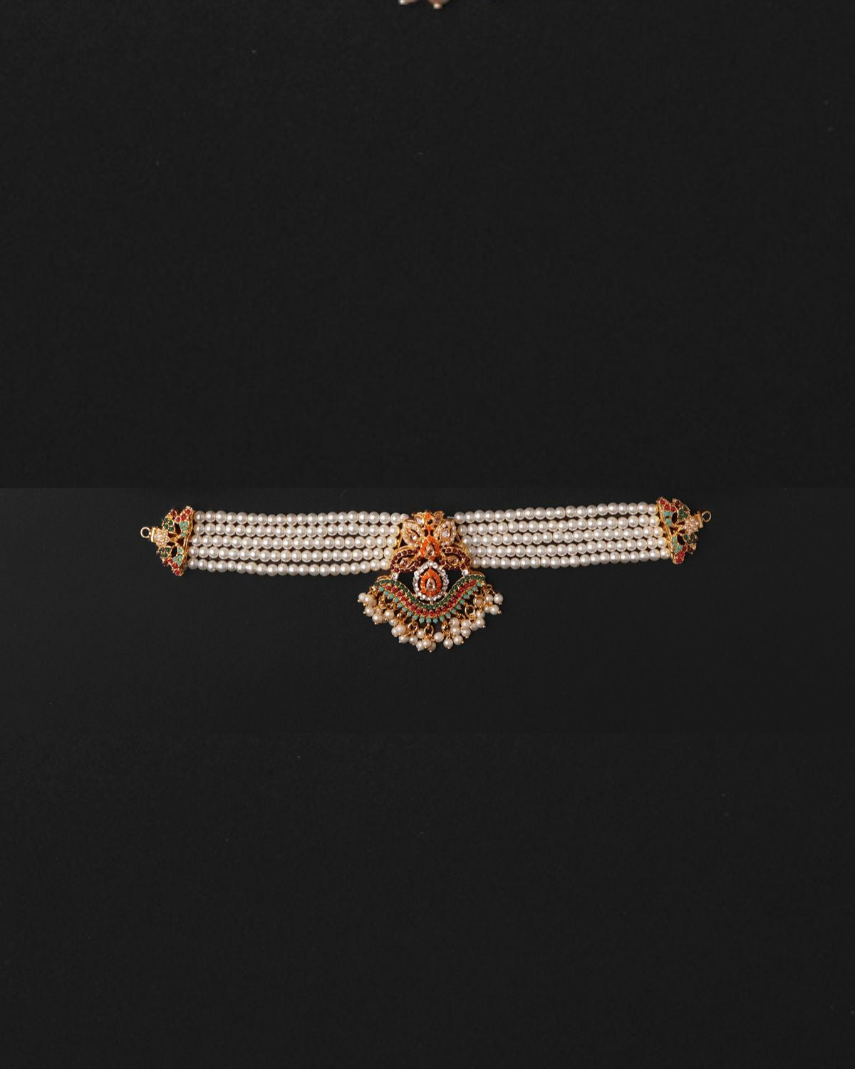 Necklace Sheesh Pati & Earrings Set