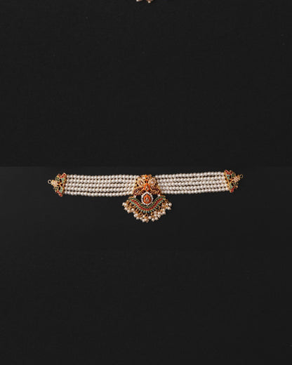 Necklace Sheesh Pati & Earrings Set