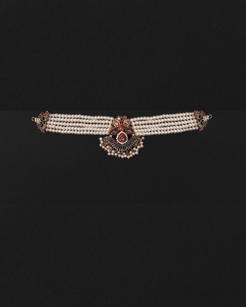Necklace Sheesh Pati & Earrings Set