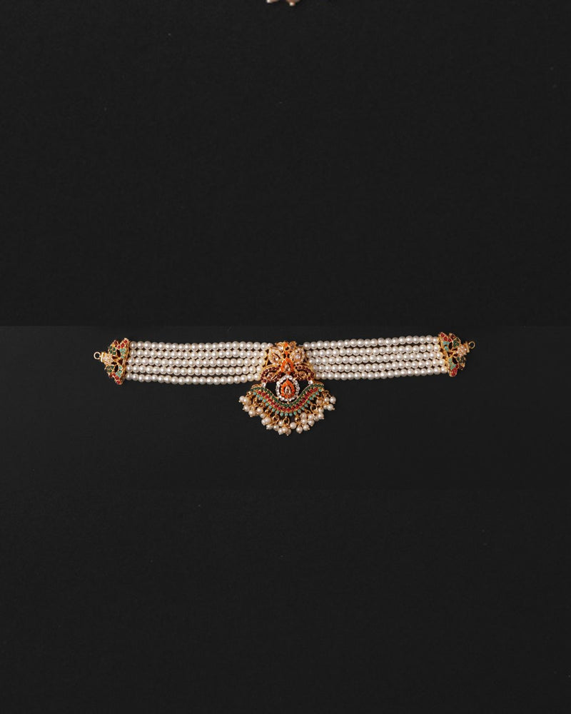Necklace Sheesh Pati & Earrings Set