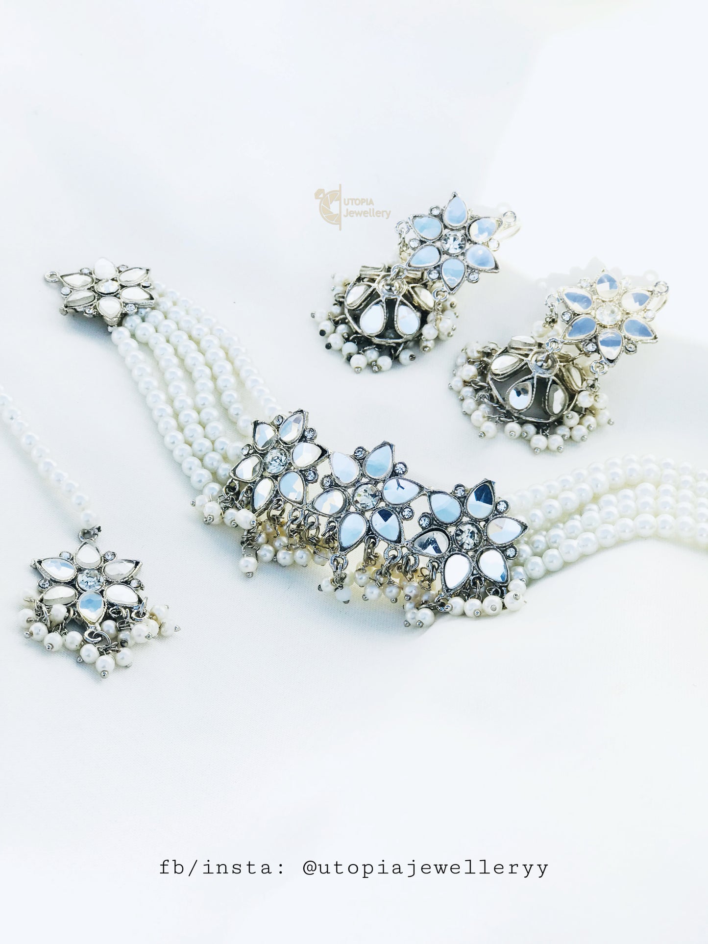 KUNDAN NECKLACE WITH JHUMKI