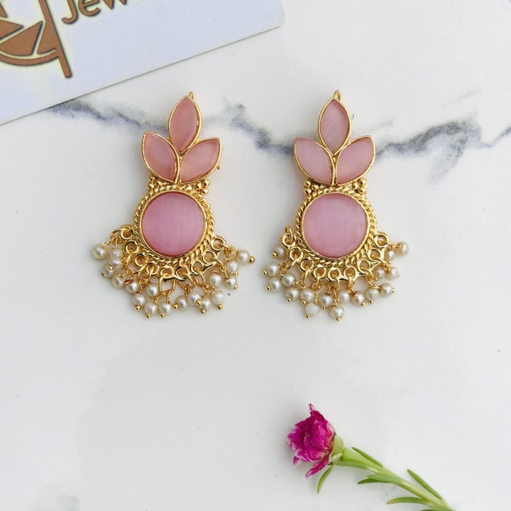 Stone Flower Earrings - Image 5