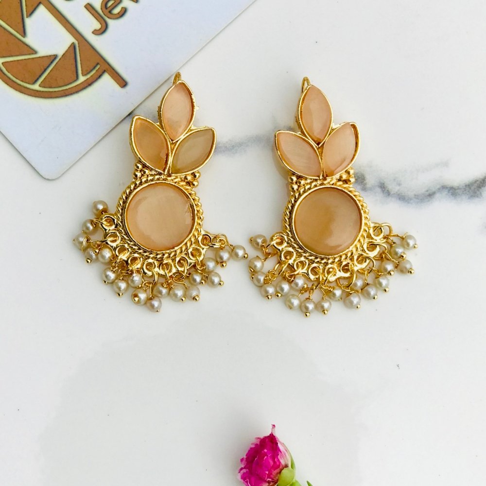 Stone Flower Earrings - Image 6