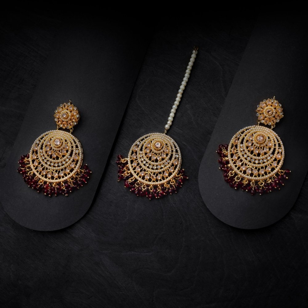 Earrings with Bindiya