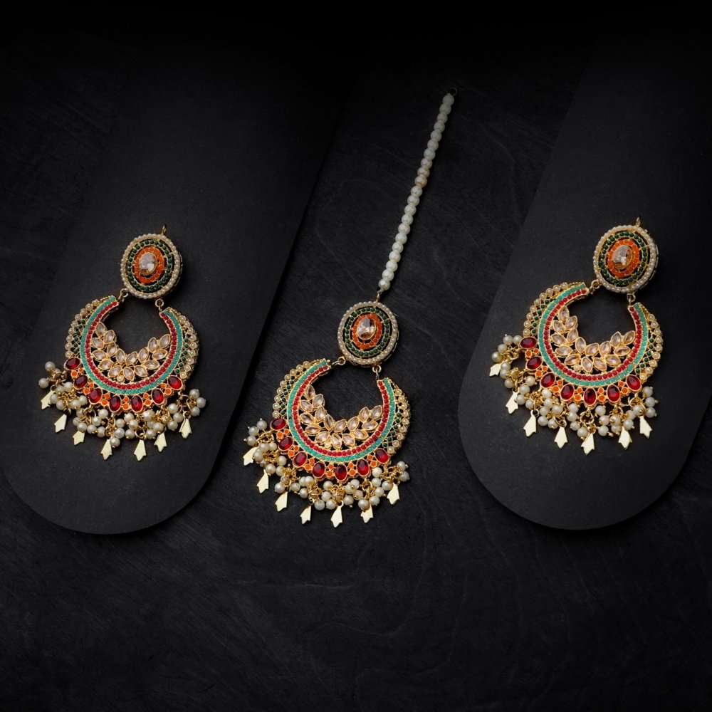 Bahar-e-Nauratan Earrings Bindiya - Image 6